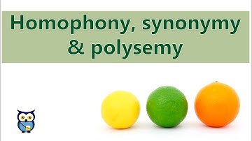 Homophony, Synonymy, Polysemy