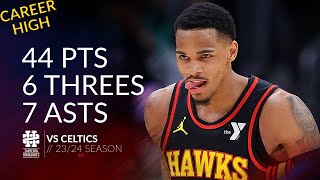 Dejounte Murray 44 pts 6 threes 7 asts vs Celtics 23/24 season