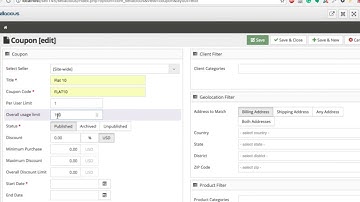 How to create Coupons in Sellacious 1.0 - 1.4.x | Tutorial