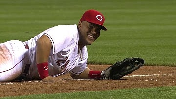 STL@CIN: Pena dives to snag ball, flips to first