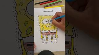 Famous SpongeBob Cutting Practice Worksheet | Preschool Scissor Skills For SpongeBob Fans | #spongebob Net Worth