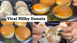 How to Make Milky Donuts - Detailed Trending Doughnuts Recipe With Filling #doughnut