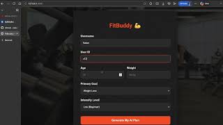 Fitbuddy AI project screenshot 5