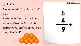 Matematika Menyelesaikan Soal Cerita Penjumlahan Kelas 1 Sd Berhitung Belajardirumah Youtube