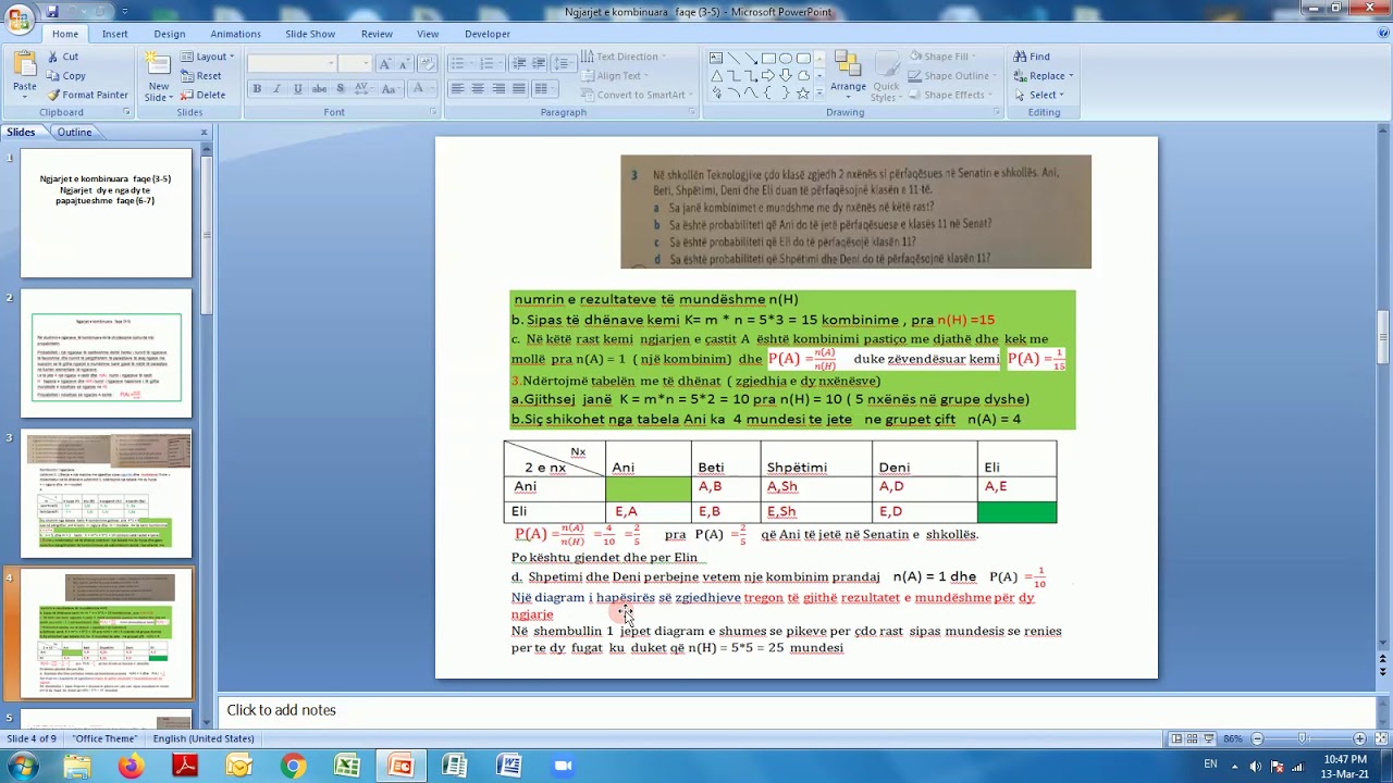 Ngjarjet e kombinuara   klasa 11