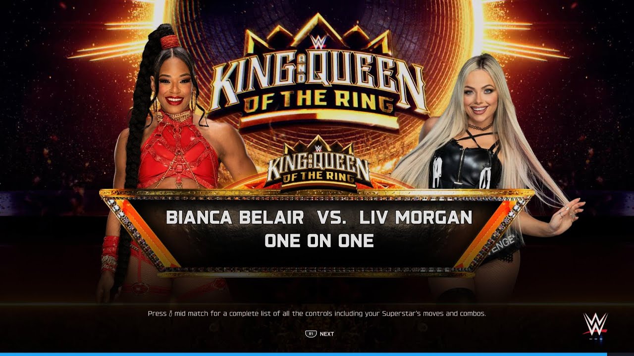 WWE 2K25 Liv Morgan Vs Bianca Belair - King & Queen Of The Ring