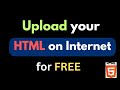 How to upload html website in internet  for free