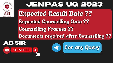 JENPAS UG 2023 Expected Result Date | Counselling Start Date | Counselling Process | #AB_INSTITUTE