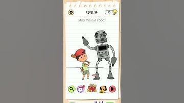 Brain test 🧠 stop the evil Robot level 54 #brainoutlive #games #braintest