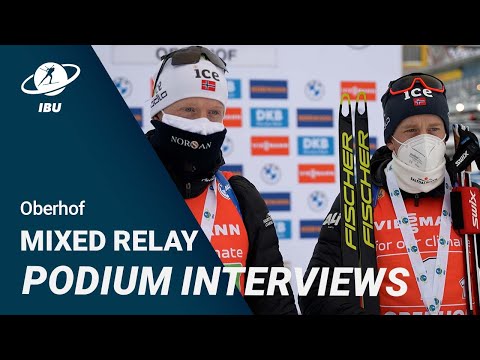 World Cup 21/22 Oberhof: Mixed Relay Podium Interviews