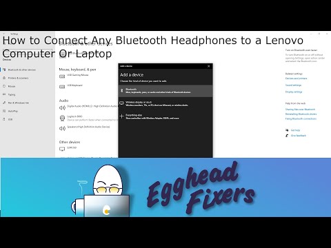 How to Connect Any Bluetooth Headphones to a Lenovo Computer Or Laptop