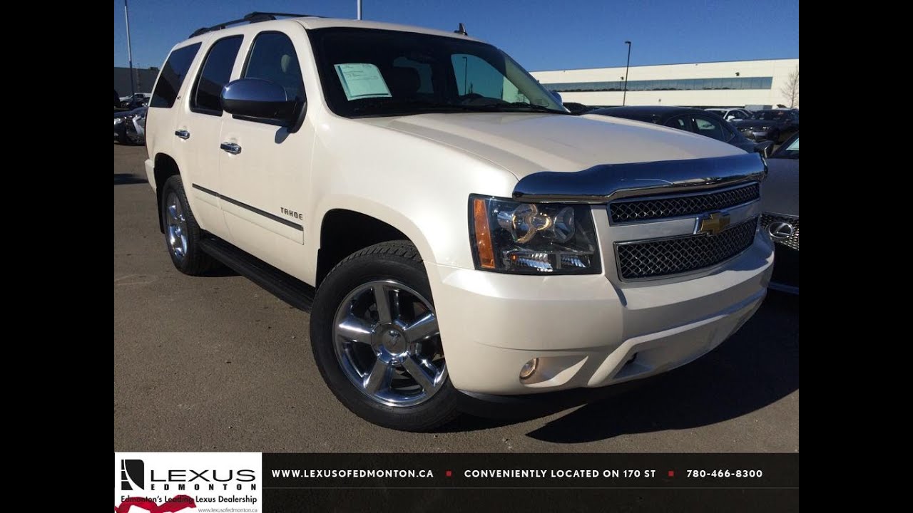 Pre Owned White 2013 Chevrolet Tahoe 4wd Ltz Review Medicine Hat Alberta