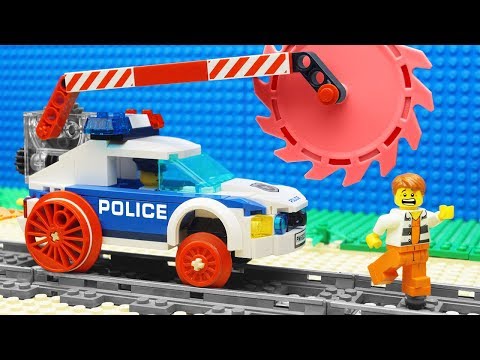 Lego Train Police Excavator Transport Fail