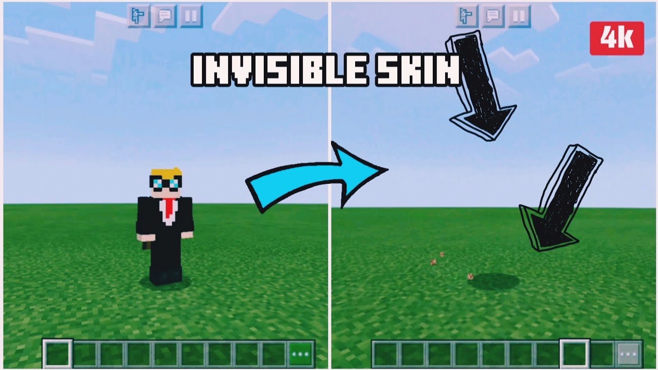 How To Get An Invisible Skin In Minecraft Bedrock Edition 2160p Youtube