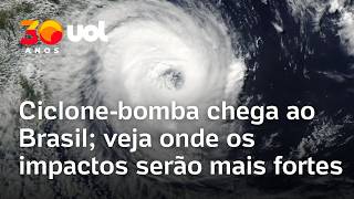 Ciclone-bomba começa a atuar hoje no Brasil; veja onde os impactos serão mais fortes