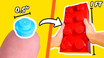 WORLD’S smallest vs LARGEST LEGO piece…