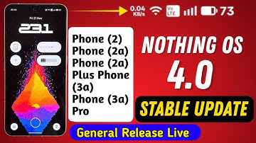 Nothing OS 4.0 General Release has started rolling out today for Phone (3a) Phone (2a) Stable Update