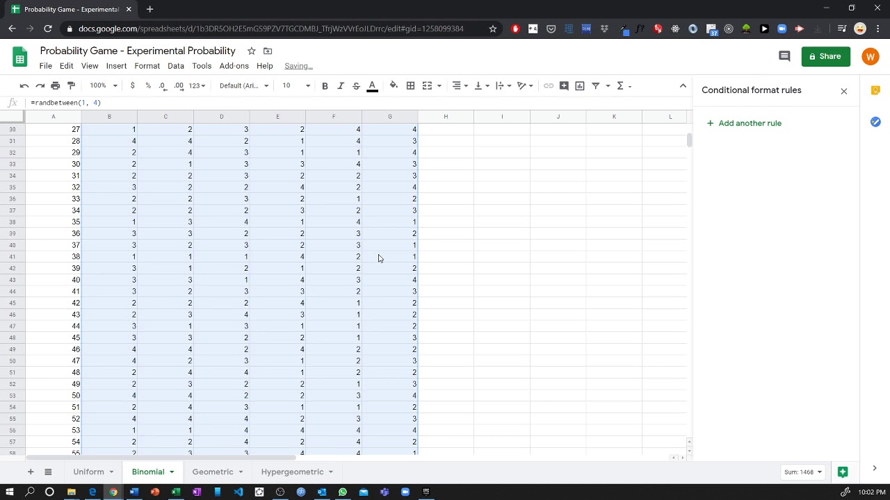 MDM4U - Google Sheets and Binomial Distributions - YouTube