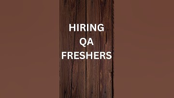 Hiring QA Freshers| shorts| RD Automation Learning