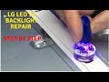 How To Fix LG Led TV 32LN5700 No picture Backlight Repair change SMD LED without Hot Air! easy way!!