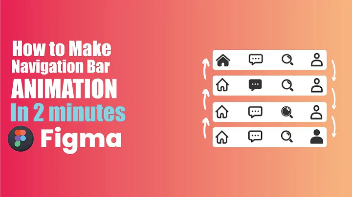 How to make Navigation Bar animation in Figma | 2 Minute Figma Tutorial
