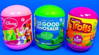 3 Surprise Eggs! Disney Princess Trolls The Good Dinosaur Eggs Surprise For Kids Mymilliontv