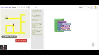 Blockly Games Maze level 7 solution