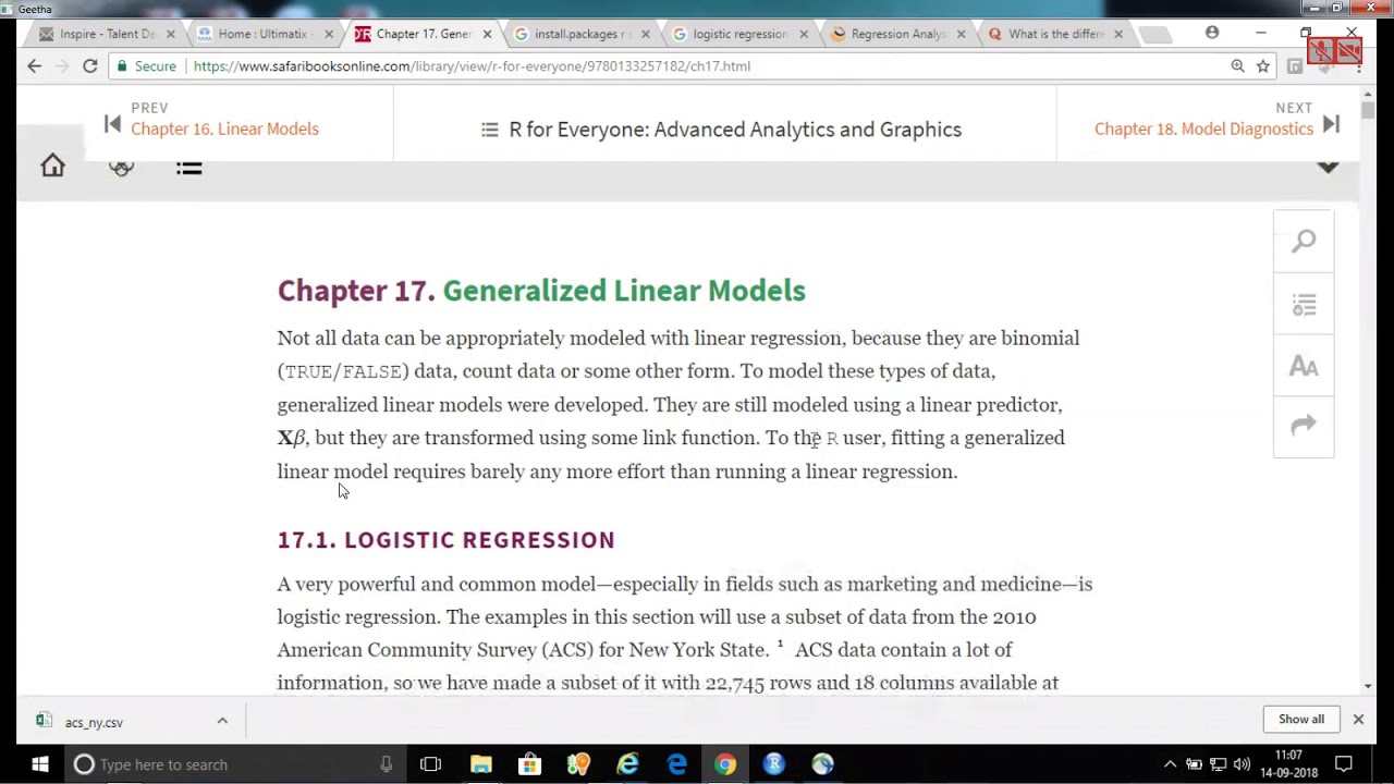 Statistics using R programming 14-09-2018 - YouTube