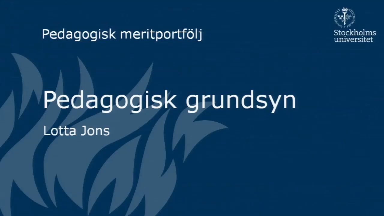 Pedagogisk grundsyn