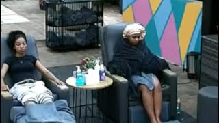 Thandeka Easing Out After A Rough Night , Enjoying The Pamper Session With The Rest Of The  Ladies