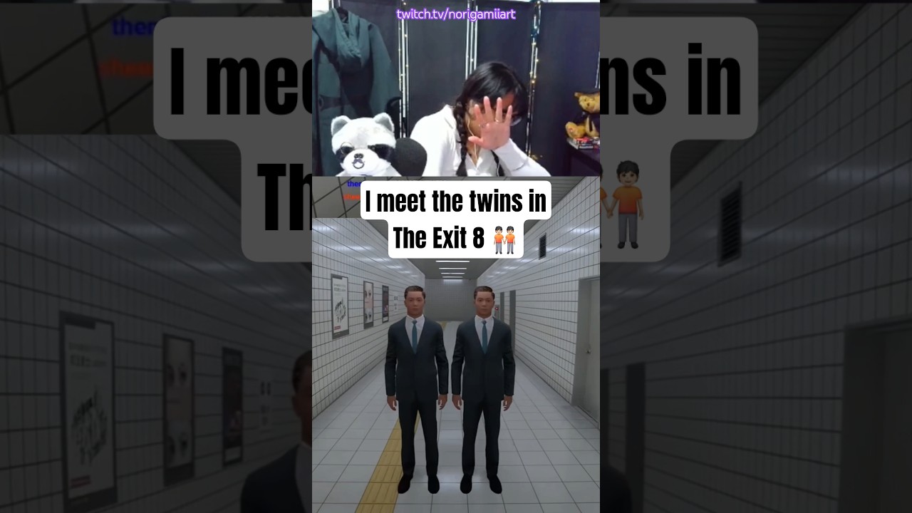 these twins can get it- WHO SAID THAT ✋🫥🤚 #horrorgame #gaming #funny #theexit8 #twitchaffiliate