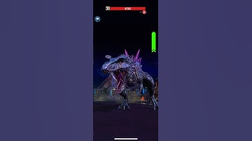 The apex Mortem Rex boss roars and stomping in Mortem Rex raid at night (Jurassic World alive)