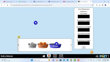 Using PhET simulation to build a molecule