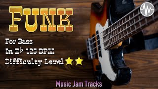 Video thumbnail of "Funk Jam for【Bass】Eb Major BPM125 | No Bass Backing Track"