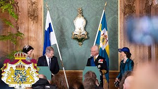 H.M. Konungens och president Niinistös pressuttalanden i samband med statsbesöket från Finland by Kungahuset 31,687 views 1 year ago 8 minutes, 29 seconds