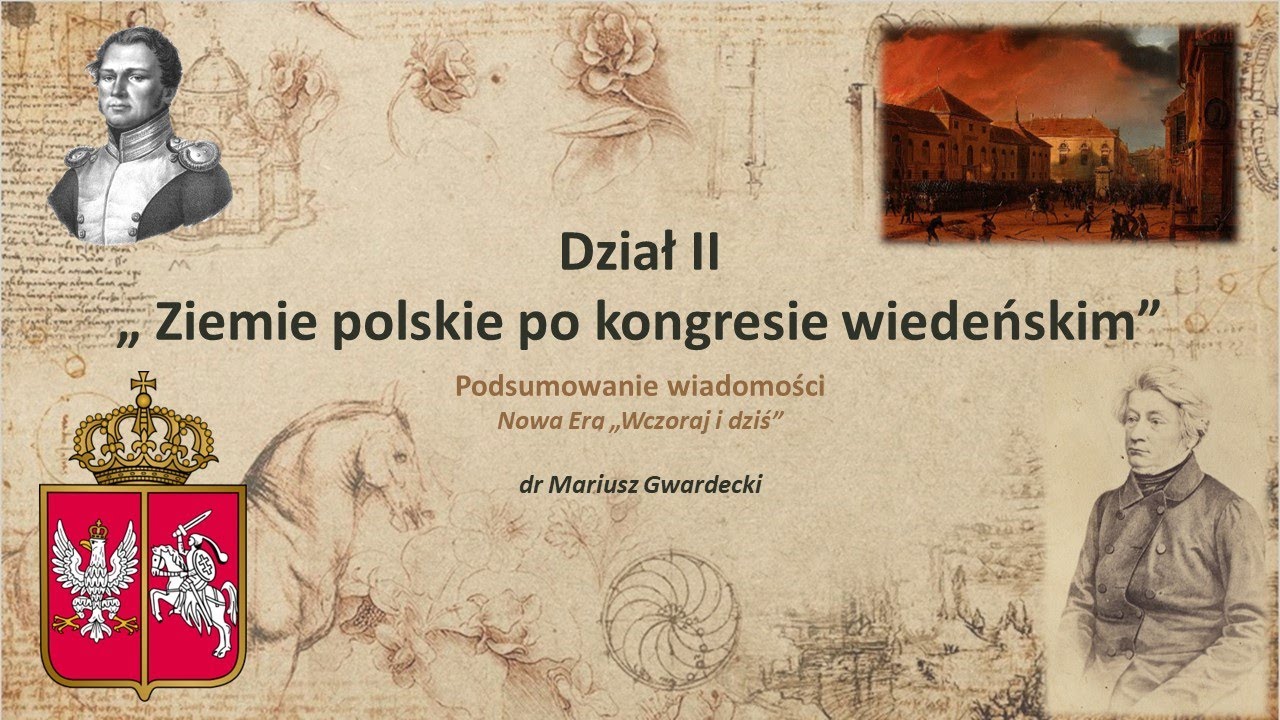 Kartkówka Z Historii Kongres Wiedeński Wczoraj i Dziś - Ziemie polskie po kongresie wiedeńskim (podsumowanie