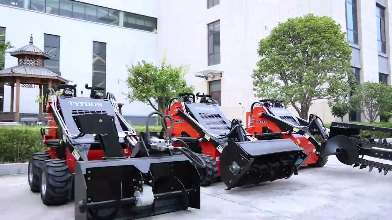 TYPHON STOMP Mini Skid Steer Loader – 1800lbs Skid Steer with Attachments – for Digging, Drilling.