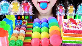 ASMR 🌈RAINBOW DESSERT UNICORN KYOHO JELLY MERMAID JELLY LED COLOR CANDY MACARON RAINBOW CAKE CANDYS screenshot 4