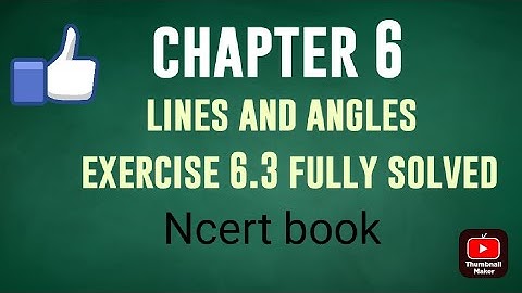 Lines and Angles - Exercise 6.3 (Q1 - Q6) NCERT Solutions | Class 9 Maths Chapter 6