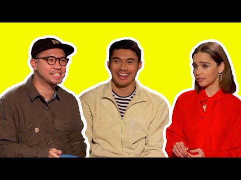 Who is better at Ice Skating? Henry Golding or Emilia Clarke?