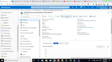 Azure - Set up Server-level IP firewall rules - Cannot Open Server