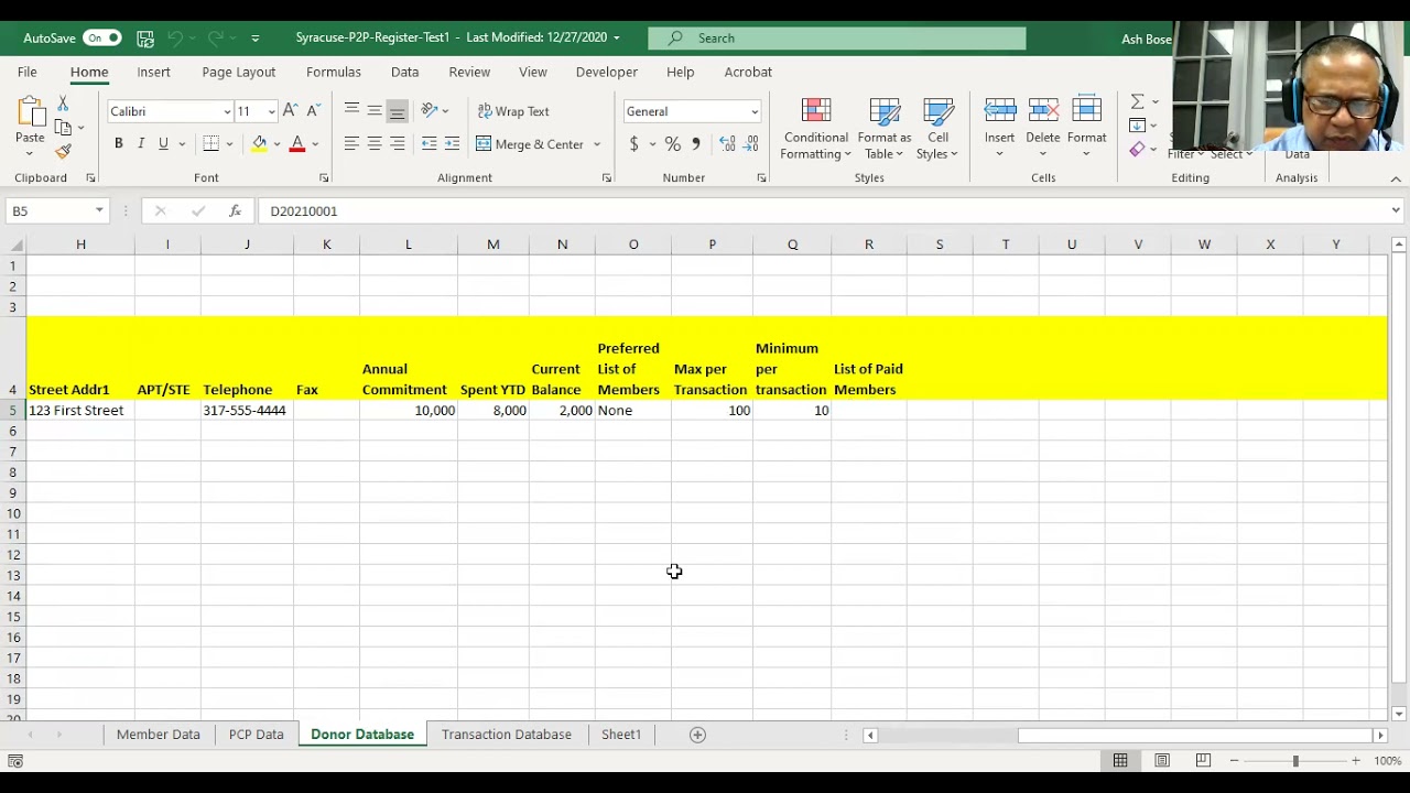 Explanation by Ashoke Bose on data structure of P2P system