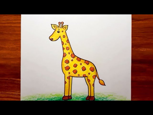 Kid game to develop drawing skill with easy gaming level for preschool  kids, drawing educational tutorial for Giraffe Face. 4252867 Vector Art at  Vecteezy