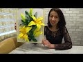 DIY Super decor.  Composition FROM FLOWERS.  3 Д картина из лилий.