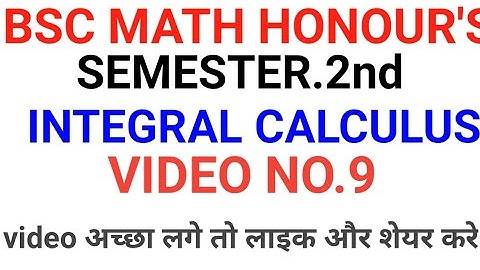BSC MATH HONOUR