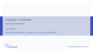 Introduction to Tungsten University