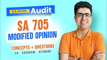 SA 705 Revision | CA Inter Audit | CA Shubham Keswani (AIR 8)