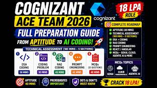 Cognizant ACE Team 2026 Preparation 🔥 Full Assessment Guide | DSA + RAG + GenAI + MCQs