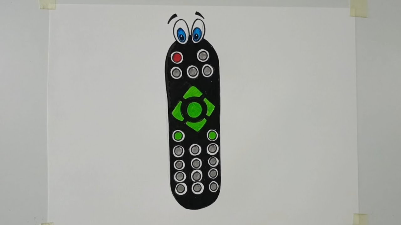 How To Draw Remote Control How to draw a TV Remote/TV Remote drawing for kids #easydrawing # ...