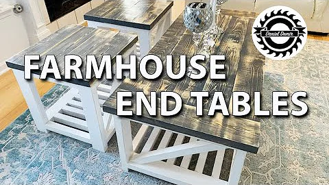 How to build a Farmhouse End Table. Step by Step Instruction. DIY
